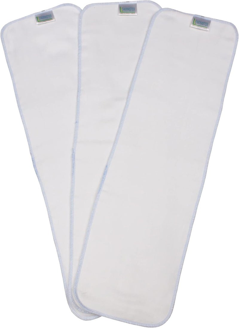 Leakmaster Leak Master Cotton Gauze Reusable Adult Diaper Inserts/Bosters - 3 Pack - Size M/L - Inserts Increase Overall Absorbency - Image 1